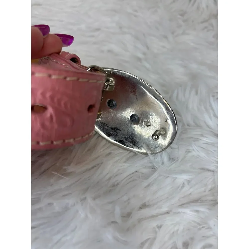 Nocona Belt Co Child’s Horse Buckle Genuine Leather Pink Size 26